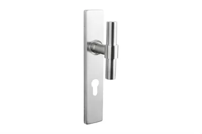 Immagine prodotto di Maniglia per porta Lavuzo Pesaro in acciaio inox con piastra rettangolare PC72 - Per set