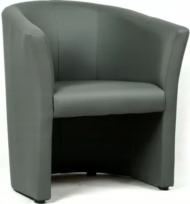 Produktbild von Sessel - Grau - 75x79x64 cm B/H/T - Kunstleder - Fleckenbeständig - Sessel für Wartezimmer - CAFE