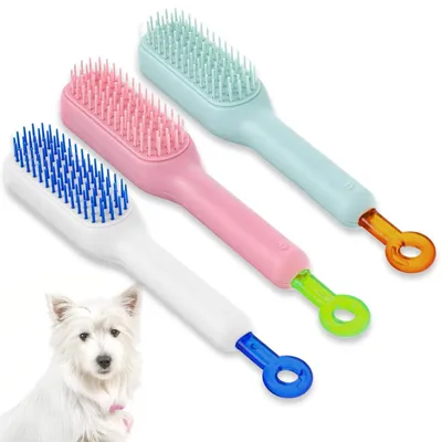 Productafbeelding van 3 Zelfreinigende Borstels voor Korte Haarkatten en Honden