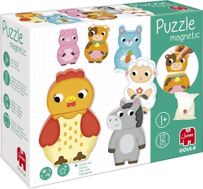Produktbild von GOULA Magnetisches Holzpuzzle Bauernhof