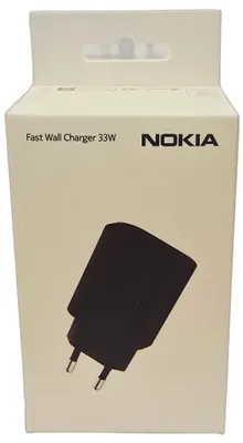 A product box for a Nokia fast wall charger.