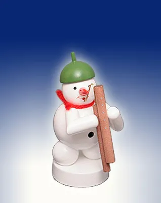Produktbild von Schneemann Musikant mit Fagott (8cm) von Zenker Volkskunst