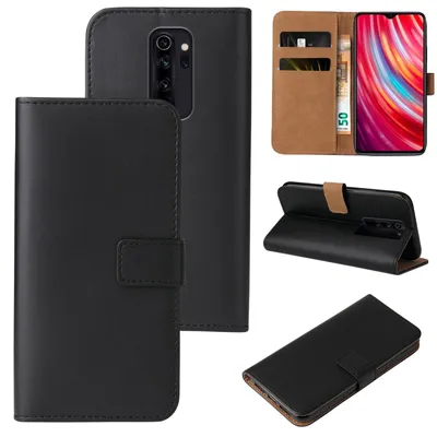 Produktbild von Handyhülle für Xiaomi Redmi Note 8 Pro Klapphülle Bookcase Flip Cover Hülle Handy Tasche Etui Farbe: Schwarz