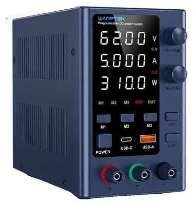Obrázek produktu pro Stejnosměrné napájení, programovatelné řízení, přesný displej, EPS 62 V, 5 A, 310 W, 220 V, zástrčka EU