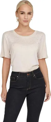 Image de T-shirt Only 15280379-STONE pour Femme