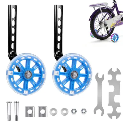 Obrázok produktu pre Držiaky na bicykle, nastaviteľné, 2 kusy, vhodné pre detské bicykle s priemermi kolies 12-20 palcov