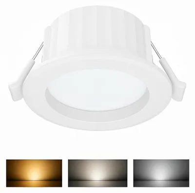Produktbild von Braytron  LED 9W Einbaustrahler 68mm IP54 3CCT Feuchtraum Deckenstrahler Spot Badezimmer weiß