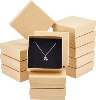 Produktbild von Famanu Geschenkboxen 24 Stück - Burlywood, quadratisch, 9x9x3 cm