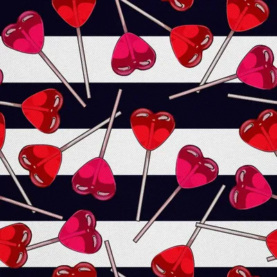 Immagine prodotto di OUTDOOR DEKOSTOFFE OXFORD - Motivo lecca-lecca a cuore