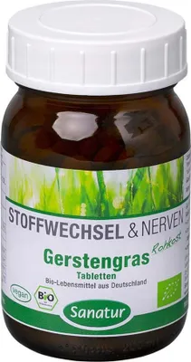 Produktbild von Sanatur Gerstengras Rohkost Tabletten, 250 St. Tabletten