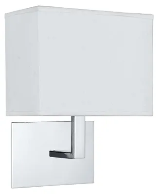 Immagine prodotto di Applique Contemporanea Hotel Acciaio Cromo Tessuto 1 Luce E27