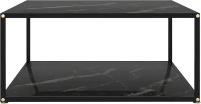 Obrázok produktu pre konferenčný stolík vidaXL Black 80x80x35 cm Tvrdené sklo
