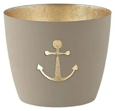 Produktbild von Gift Company Windlicht Madras Anker Sandstone/Gold
