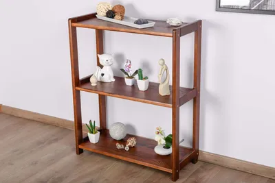 Produktbild von Regal Kiefer massiv Vollholz Nussfarben Junco 57B - 86 x 70 x 30 cm (H x B x T)