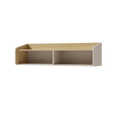 Produktbild von Wandregal ALEX 125x32.5 cm, Hängeregal modernes Stil mit 3 Einlegeböden, Sandbeige