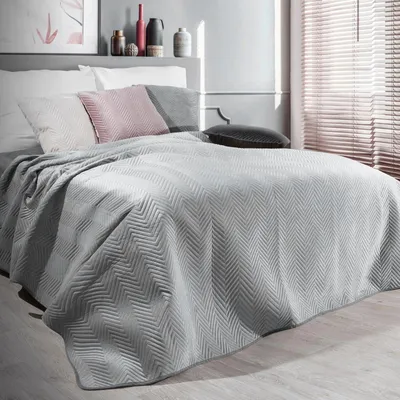 Produktbild von Eurofirany Tagesdecke 200 x 220cm silber Polyester Deko