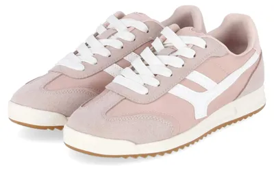 Zdjęcie produktu dla Niskie sneakersy damskie Bullboxer, kolor różowy, wykonane z materiałów syntetycznych, skóry i tekstylnych, rozmiar: 41