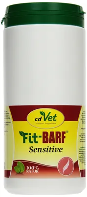Productafbeelding van cdVet Naturprodukte Fit-BARF Sensitive 700 g, voor katten/honden, poeder, voor de algehele gezondheid, universeel, 700 g, ingrediënten: topinambuur, wortelvezels, rode bieten, lijnzaad, zwarte komijnzaad, gerstkiemen, biergist, ...