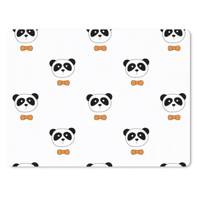 Produktbild von MuchoWow® Mauspad Mousepad Panda - Schwarz - Weiß - Muster 40x30 cm - Mousepads - Maus Mat - Pad - Mausunterlage - Anti Rutsch