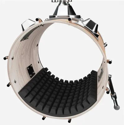Obrázek produktu pro Bassdrum Muffle Sound Control Pad | Tlumicí řešení pro basový buben | Tlumicí tlumič | 50 x 60 x 5 cm | Alternativa k polštářům pro basový buben | Akustická pěna