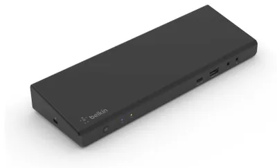 Produktbild von Belkin USB-C 4K Dock 85W, Kabelgebunden, USB 3.2 Gen 1 (3.1 Gen 1) Type-C, 85 W, 3,5 mm, 1000 Mbit/s, Schwarz