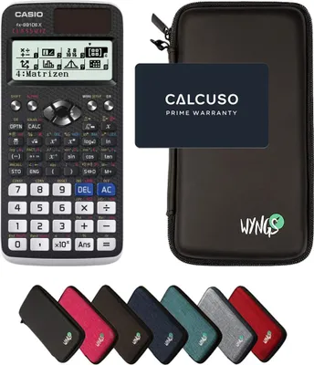 Produktbild von Casio fx-991DE X Classwiz inkl. WYNGS Schutztasche Schwarz - Wissenschaftlicher Taschenrechner - Basic Set