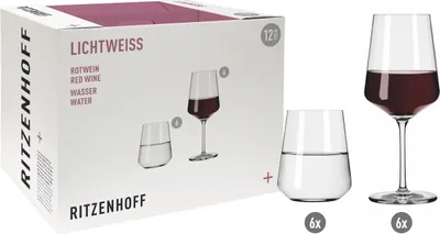 Produktbild von Lichtweiss Julie Rotwein- Und Wasserglas-Set #2 Von Nadine Niggemeier