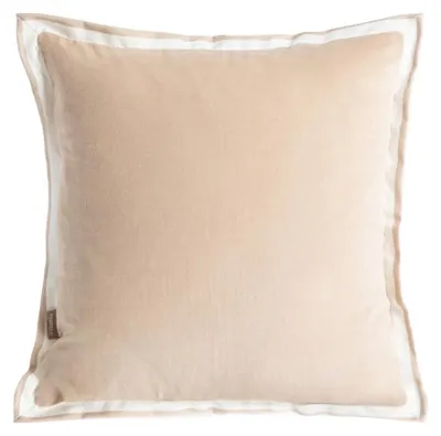 Produktbild von HOMLA SOREA-Kissenbezug aus Baumwolle, beige, mit Ziersäume, 45 x 45 cm