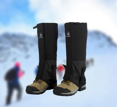 Produktbild von 1 Paar Gamaschen Outdoor Wandergamaschen wasserdichte Schneeschuhe Gamaschen Anti-Schlamm und Anti-Sand für Bergsteigen Skifahren