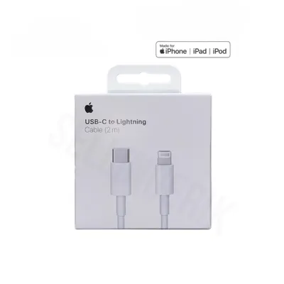 The image shows the retail packaging of an Apple USB-C to Lightning cable.