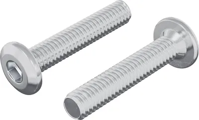 Image de vidaXL Vis à tête cylindrique 2 pièces Argent M6 x 30 mm Acier
