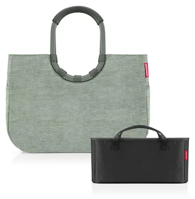 Produktbild von reisenthel loopshopper L Tasche Einkaufstasche twist sage OR5049 + Organizer schwarz BX7003