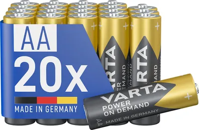 Productafbeelding van VARTA AA-batterijen, 20 stuks, voorraadverpakking, Power on Demand, alkaline, 1,5 V