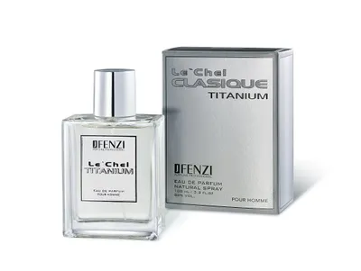 Produktbild von JFenzi Le’Chel CLASIQUE TITANIUM Men Eau de Parfum Herren 100 ml – Holzig Blumiger Duft mit Lavendel, Rosmarin & Zedernholz