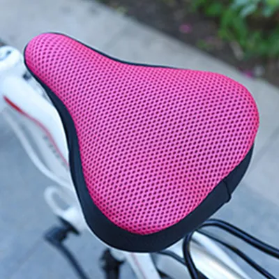 Image de Housse de selle de vélo, housse rembourrée respirante, rose