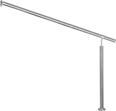 einfaches Treppengeländer das oben an der Wand und unten mit einem Pfosten befestigt wird - 180 cm
