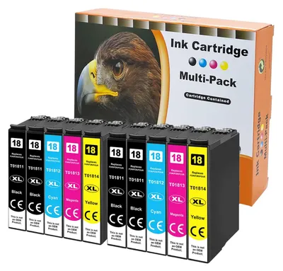 Zdjęcie produktu dla Wkłady atramentowe D&C – zamienniki do Epson T181x, zestaw 10 sztuk (C/M/Y)