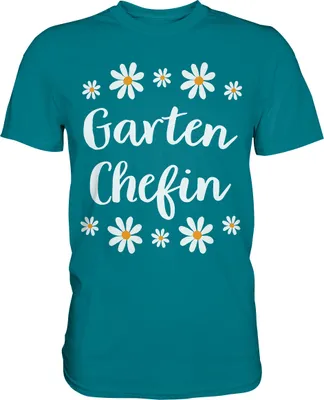 Produktbild von Garten Chefin Shirt Gänseblümchen Garten Frau Gärtnerin T-Shirt – Diva Blue / L