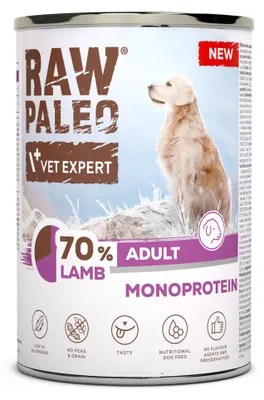 Produktbild von VETEXPERT Raw Paleo Mono Lamm - Nassfutter für Hunde - 400g