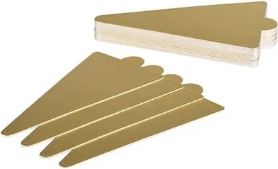Obrázek produktu pro Zlaté trojúhelníkové košíčky na pěny a dezerty, sada 100 kusů.