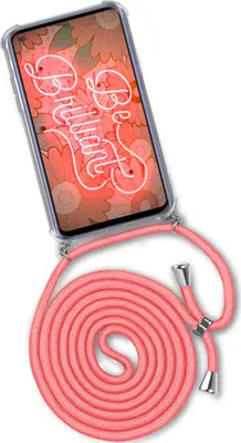 Produktbild von TWIST-Case + TWIST-Cord für Samsung Galaxy A21s, Farbe:Kooky Flamingo (Silber)