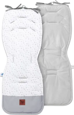 Produktbild von Pepi Sitzauflage für Buggy Kinderwagen mit Samt Sitzeinlage Sommerbezug Doppelseitig Baby Kissen Matratze Grey Galaxy