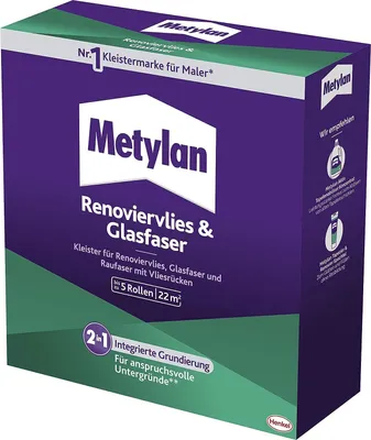 Produktbild von Metylan Renoviervlies & Glasfaser Tapetenkleister 500 g Paket, trocknet transparent