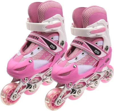 Produktbild von Famanu Inlineskates für Kinder mit verstellbarer Größe und leuchtenden Rädern - Blau