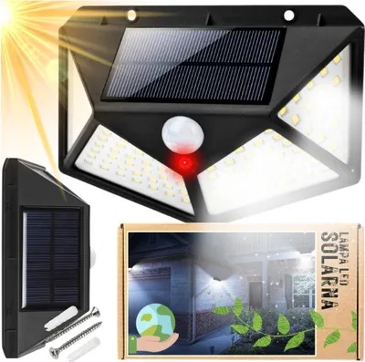Obrázek produktu pro LED solární halogenová venkovní zahradní lampa s pohybovým senzorem 3 režimy IP65