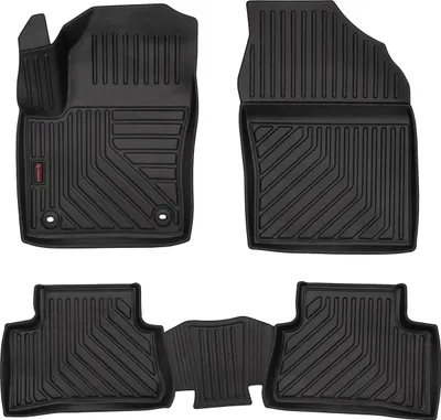 Zdjęcie produktu dla Dywaniki samochodowe gumowe 3D do Toyota C-HR crossover (2016-) - czarne, dopasowane (4 szt.)