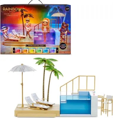 Produktbild von MGA Rainbow High - Farbwechsel Pool und Strand Spielset