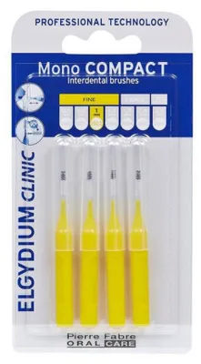 Immagine prodotto di Spazzolino Elgydium Clinic Mono Compact 2, giallo, 4 pz
