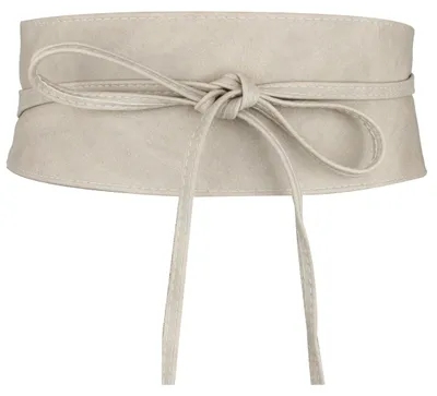 Produktbild von Damen Taillengürtel, breiter Wickelgürtel Obi Gürtel zum Schnüren Hüftgürtel Bindegürtel, Beige