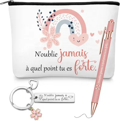 Productafbeelding van Mute cadeau inclusief inspirerende make-uptas - Sleutelhanger - Motivatiebalpen voor vrienden - Collega's - Familie
